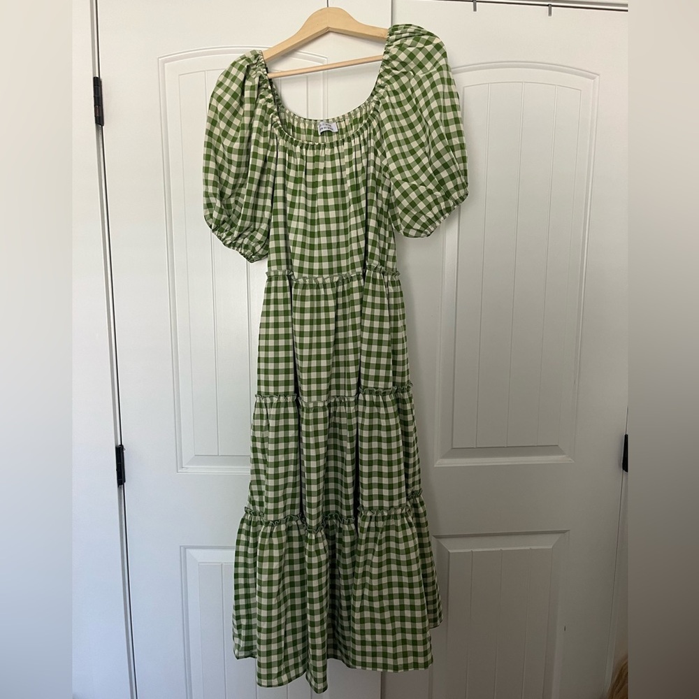Shop Zoco Green gingham daymaker dress